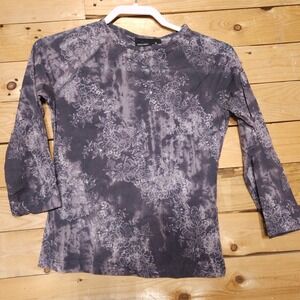 Xhilaration Gray Floral Blouse